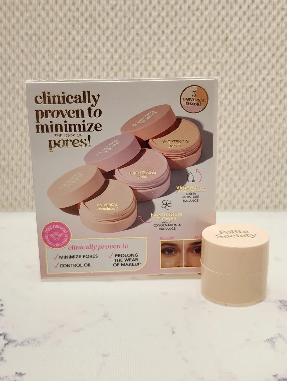 Polite Society More Loose Setting Powder Universal Translucent Mini Travel Size